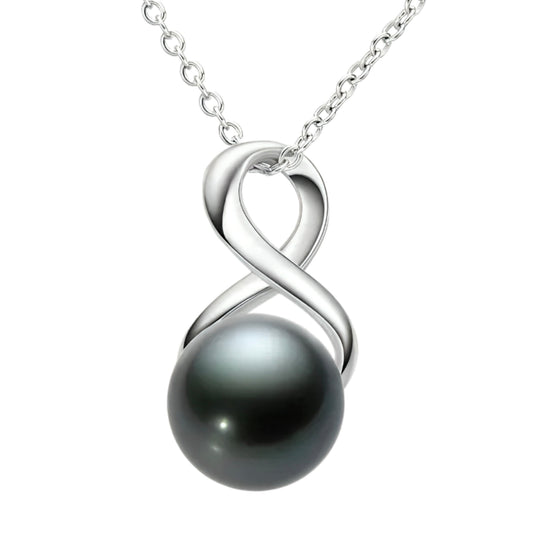 9-9.5mm twisted round pearl pendant necklace
