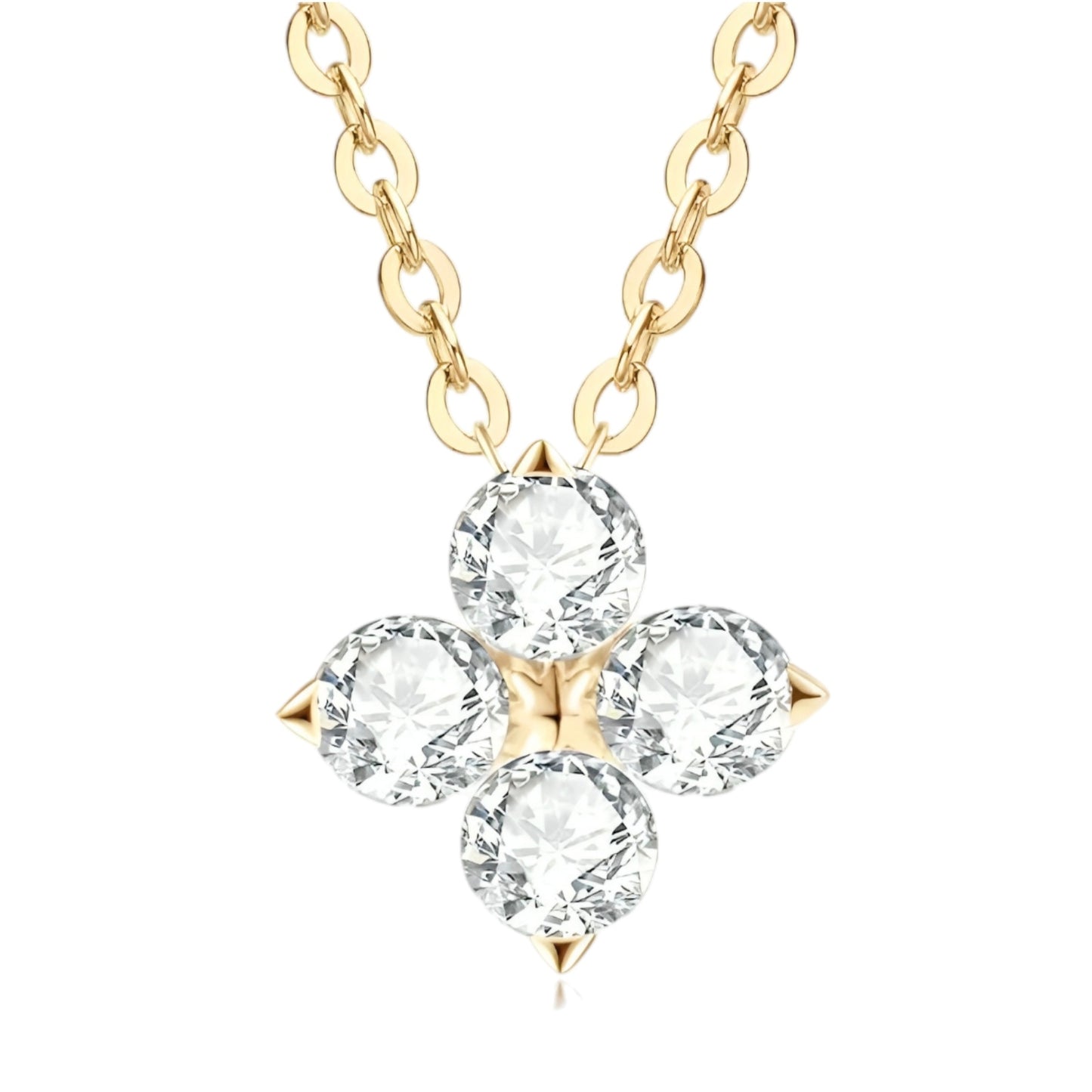 3mm*8pcs Moissanite pendant necklace