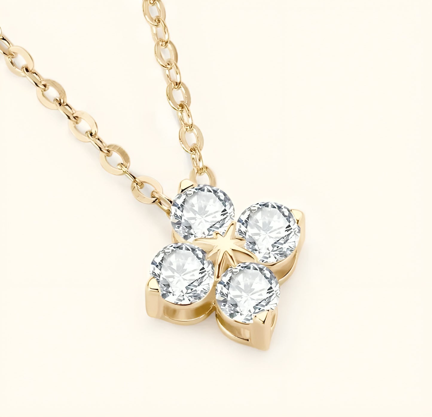 3mm*8pcs Moissanite pendant necklace