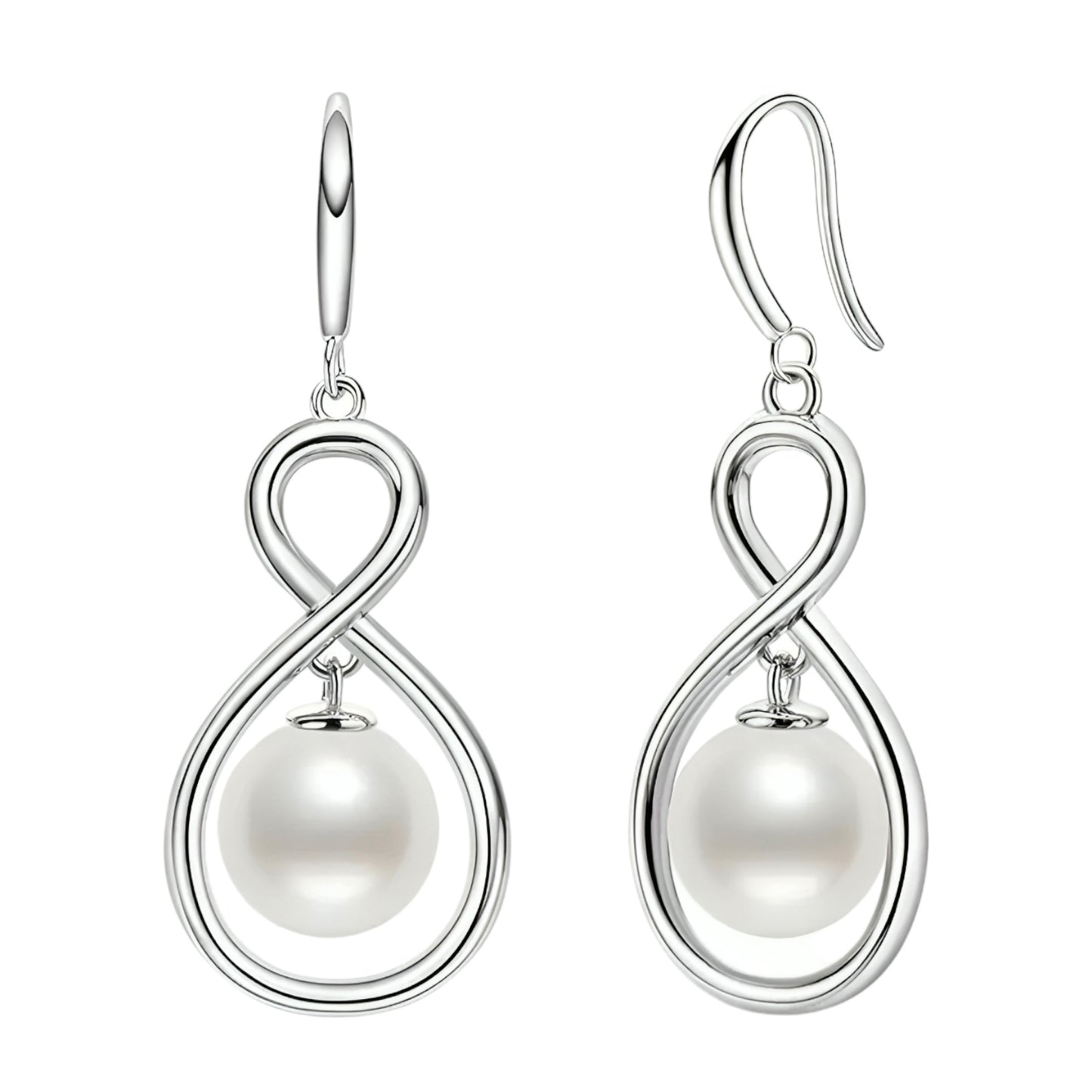 8.5-9mm round pearl earrings
