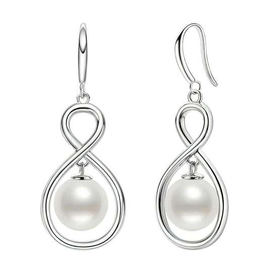 8.5-9mm round pearl earrings