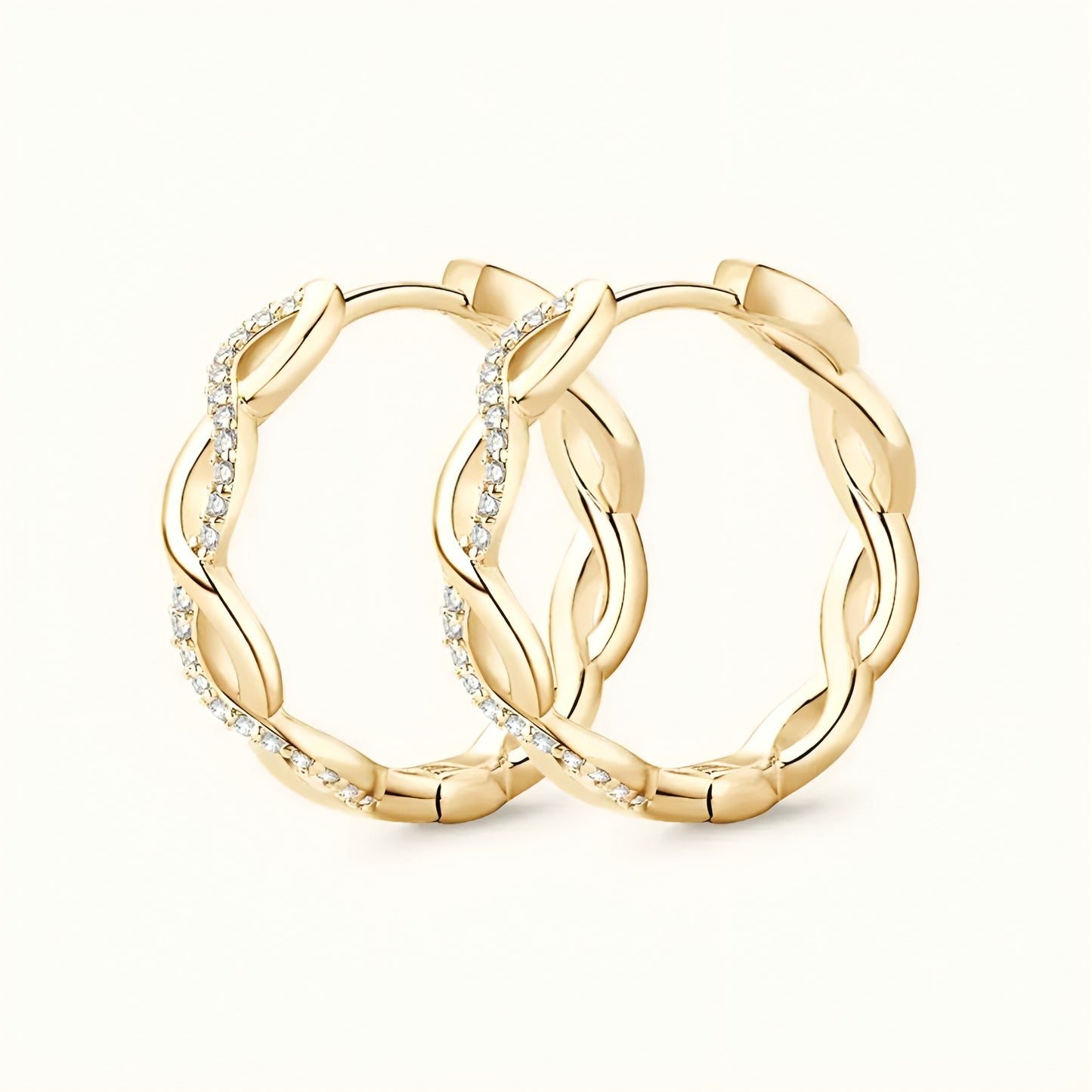 Paperlink drop clip moissanite earrings