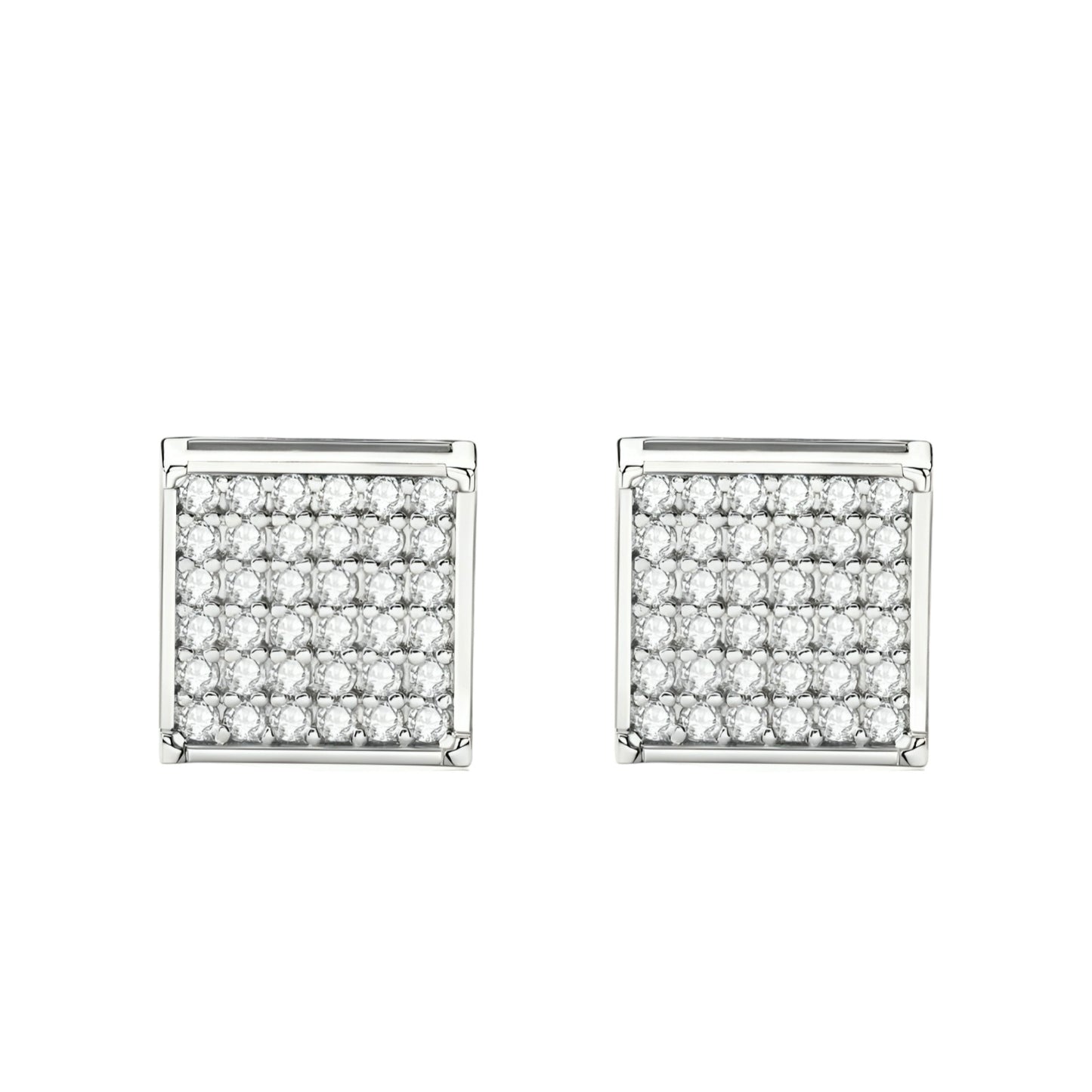 Geometric shape moissanite earrings