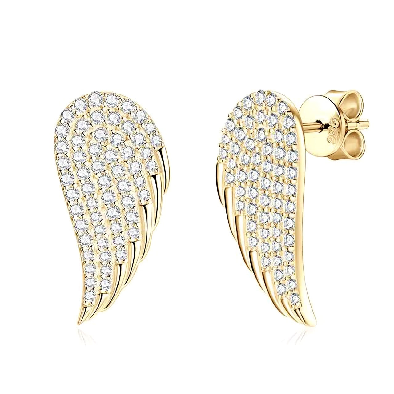 Leaf shape moissanite earrings
