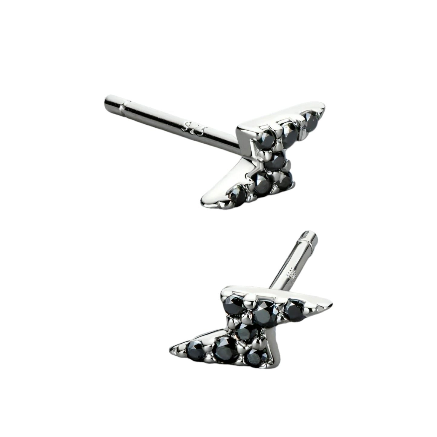 Lightning silver moissanite earrings