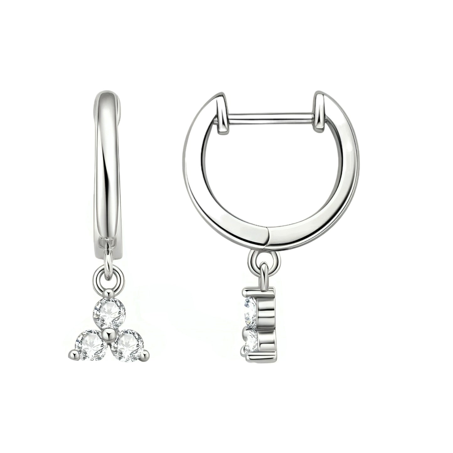 Dangle drop moissanite earrings