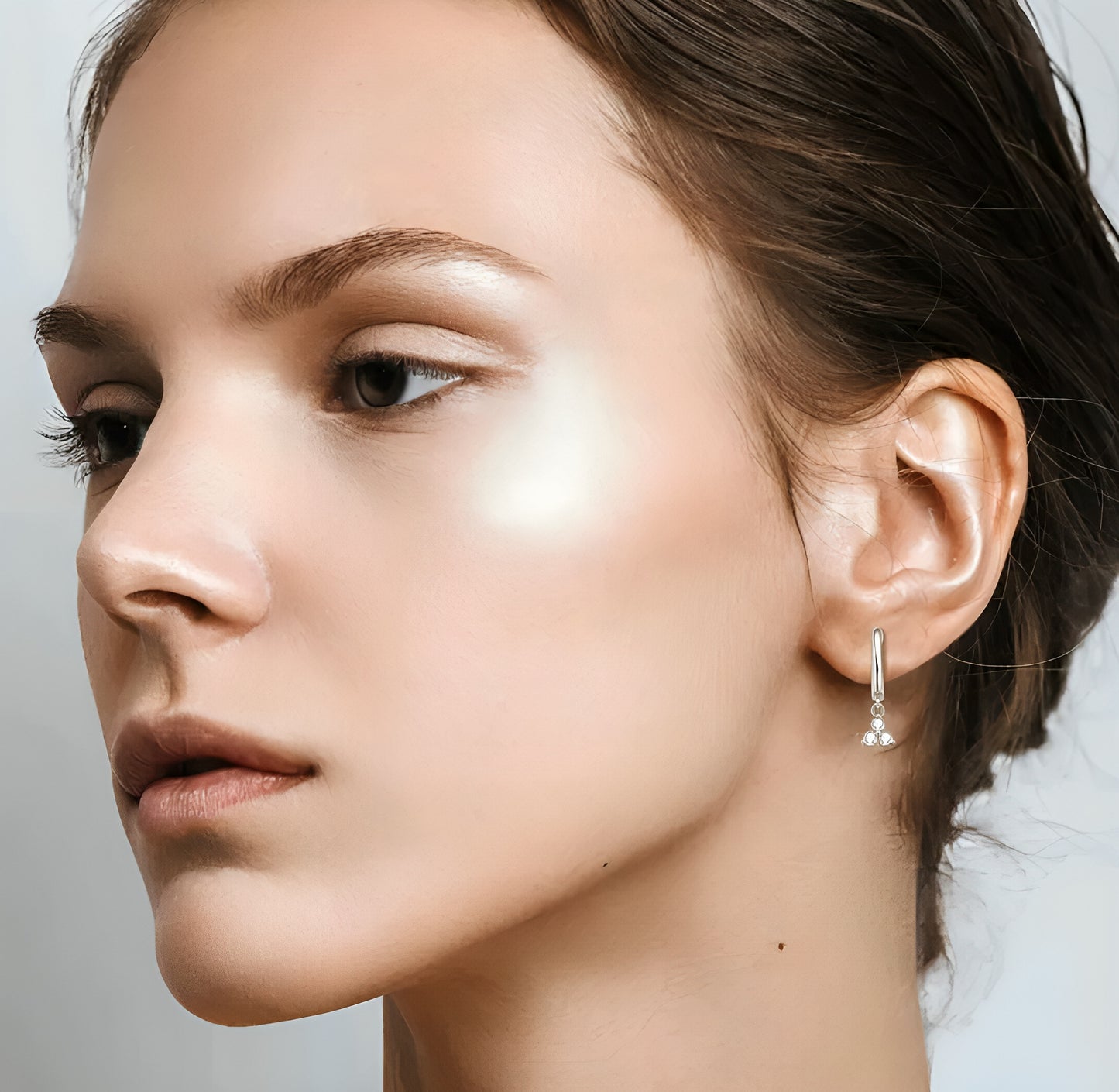 Dangle drop moissanite earrings