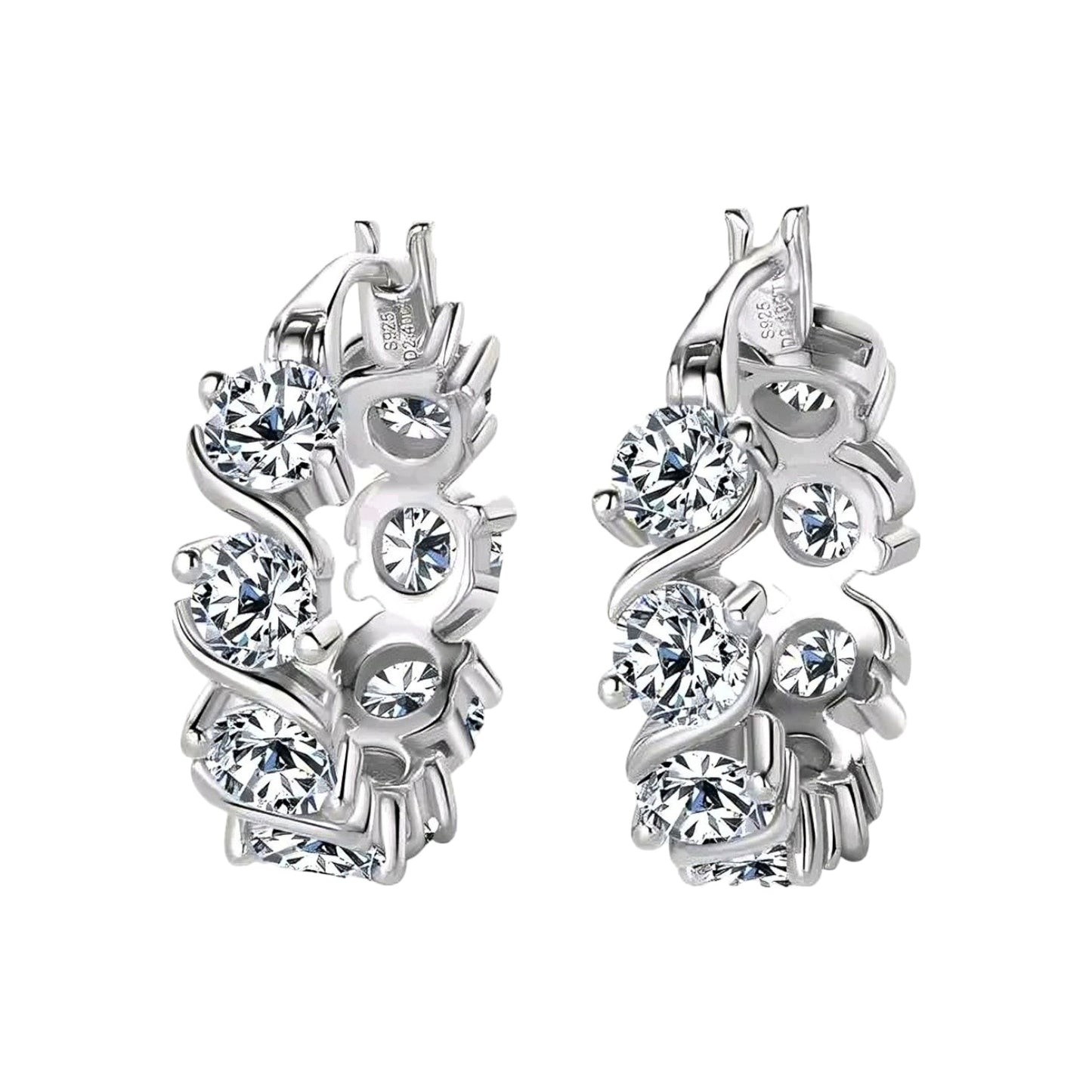 Moissanite Earrings with 4mm stones