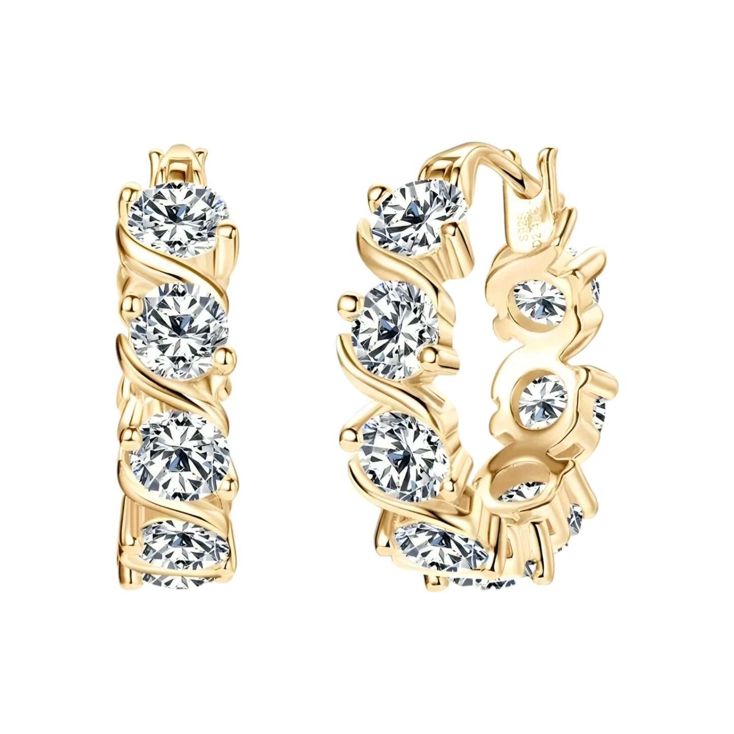 Moissanite Earrings with 4mm stones