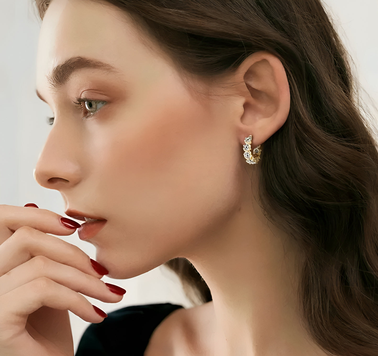 Moissanite Earrings with 4mm stones