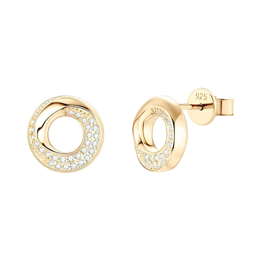 Moissanite doughnut earrings