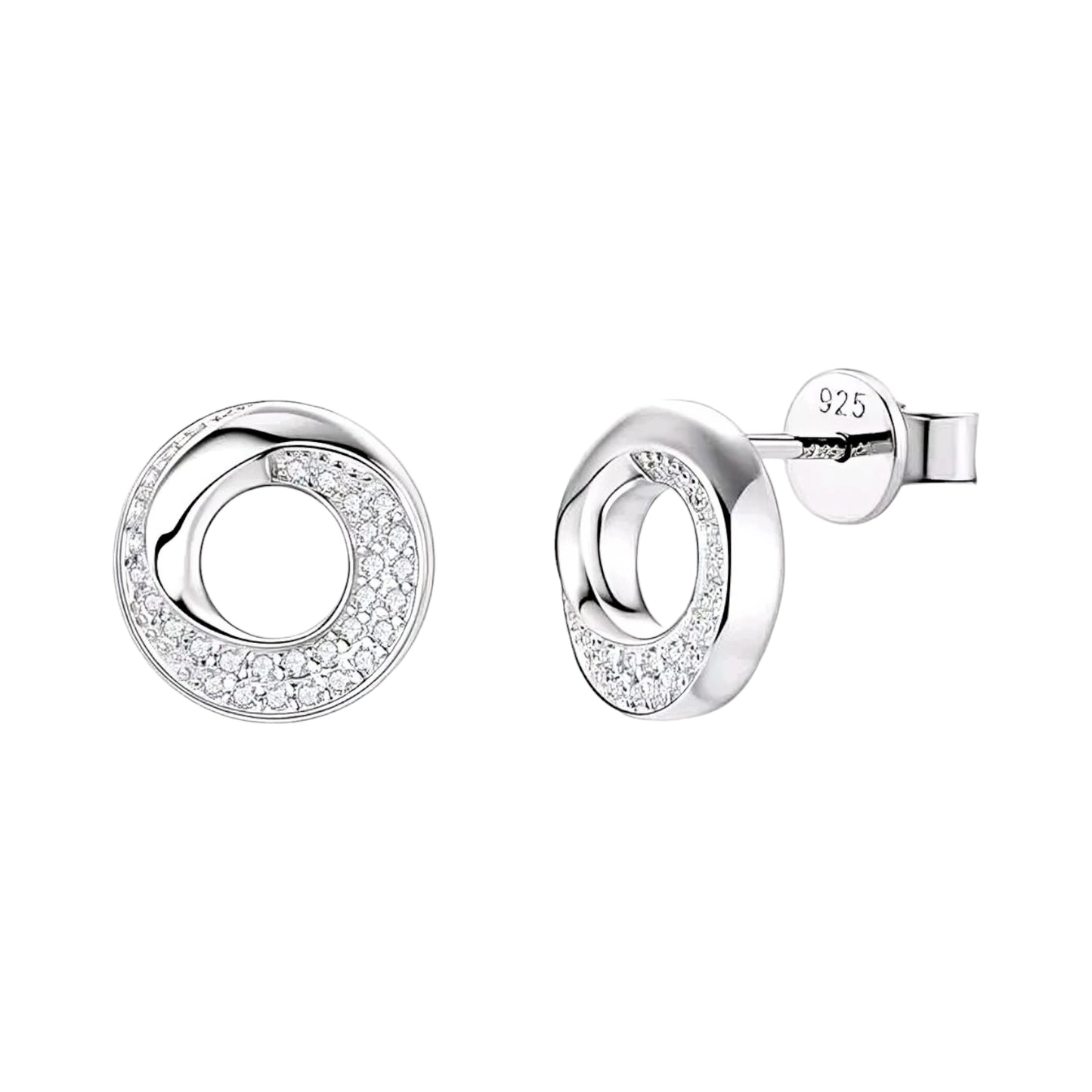 Moissanite doughnut earrings