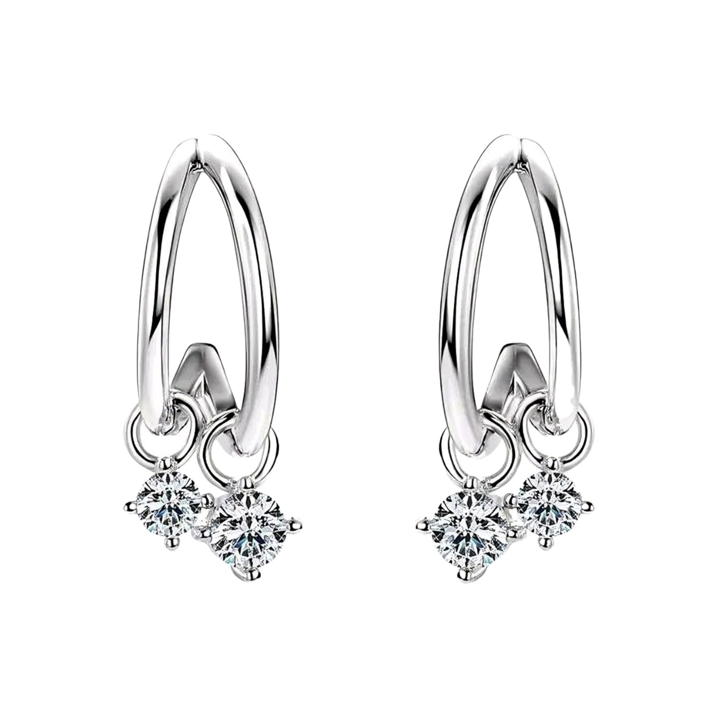 Drop stud moissanite earrings