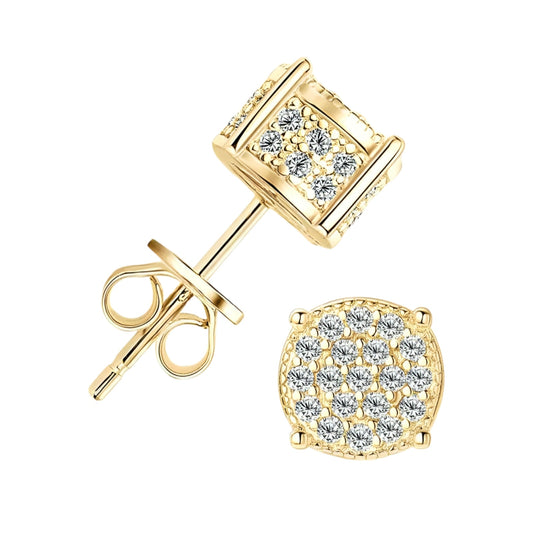 Moissanite earrings with unique shape