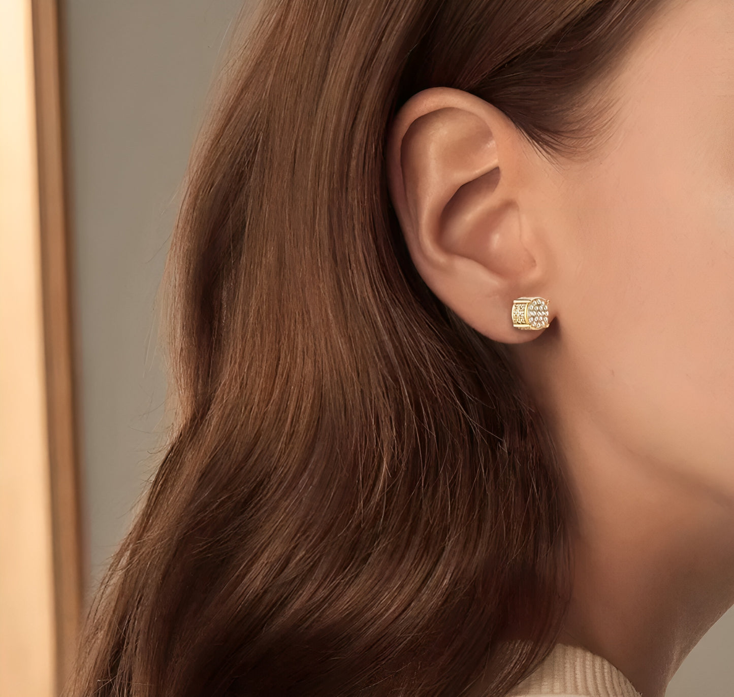 Moissanite earrings with unique shape