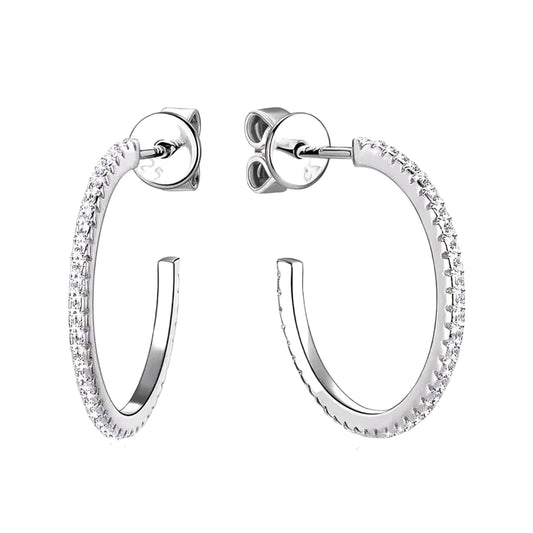 Moissanite earrings in C shape