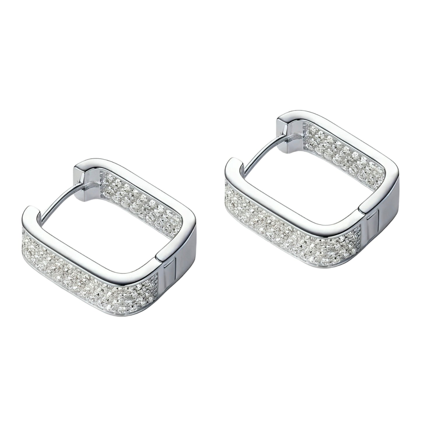 Moissanite earrings in geometric shape