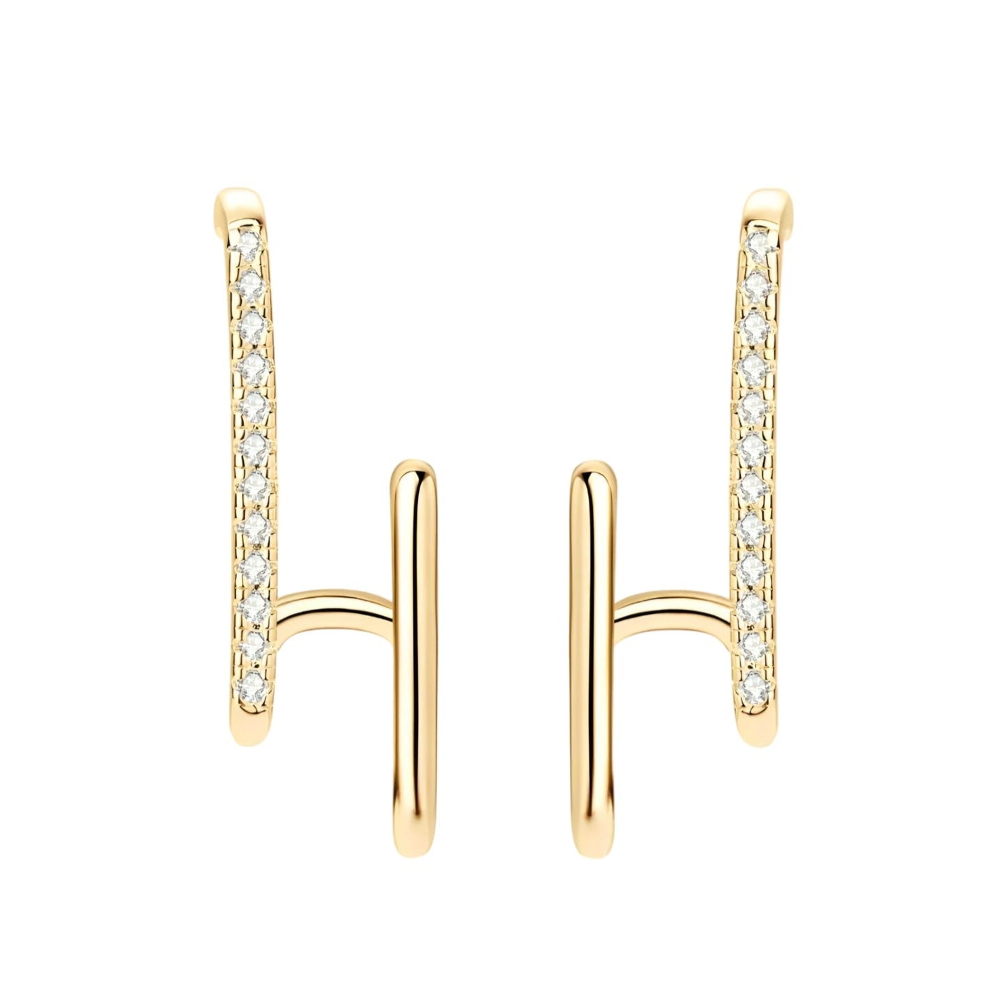 Geometric shape moissanite earrings