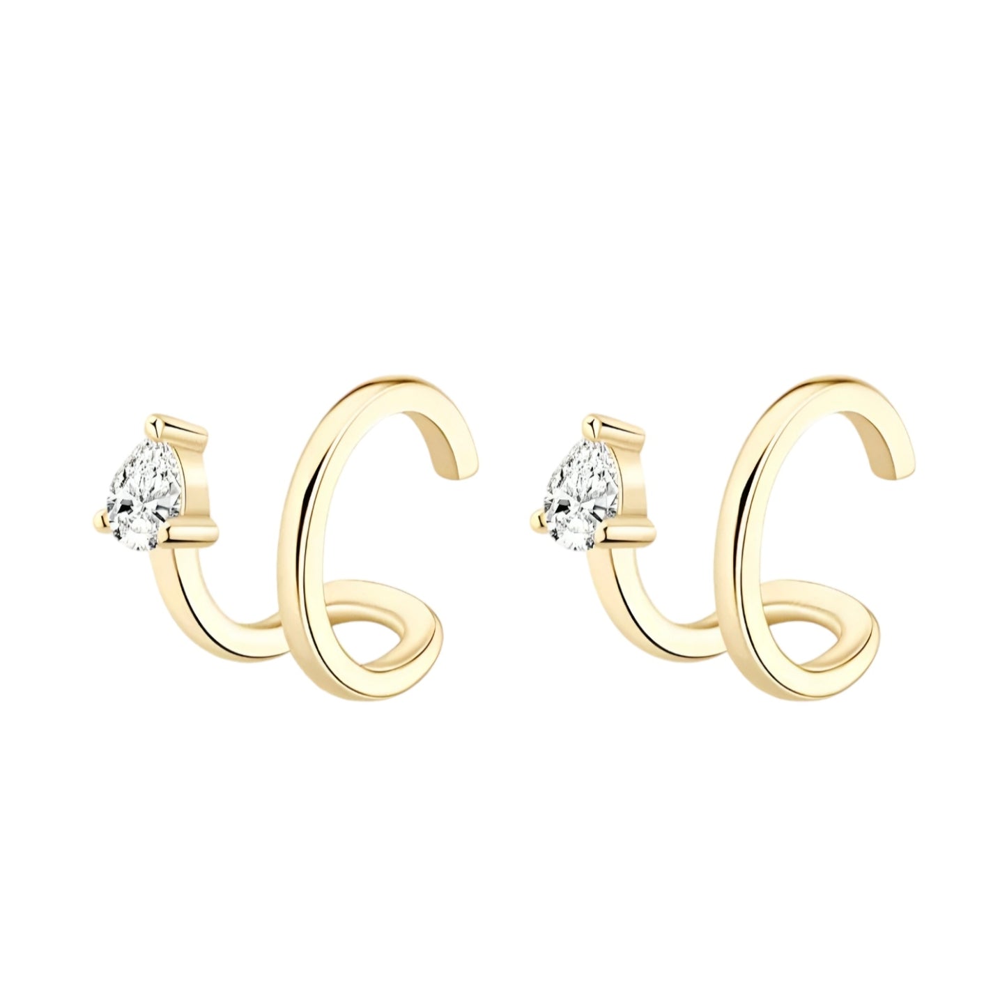 Classic round earrings with moissanite stones