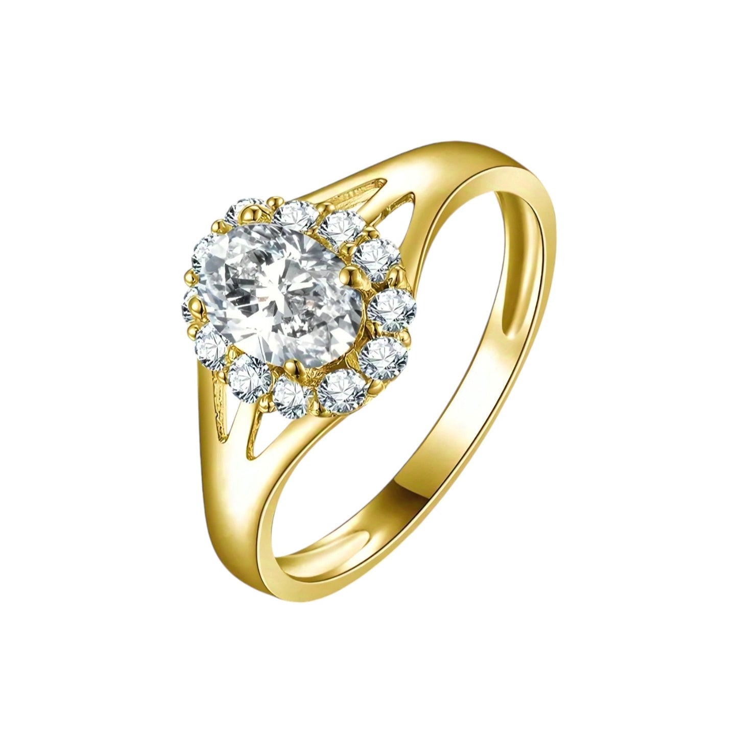 10k real gold ring with 1ct moissanite