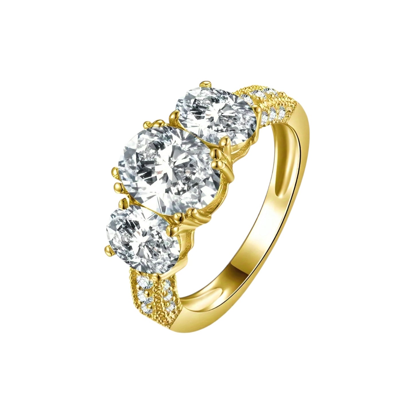 2ct unique moissanite gold ring