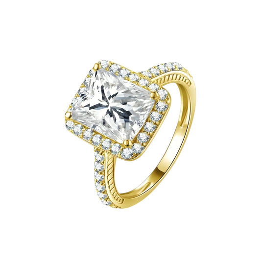 4ct huge moissanite gold ring