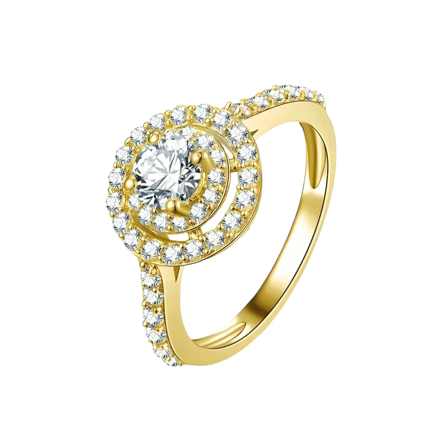 5mm classic moissanite gold ring