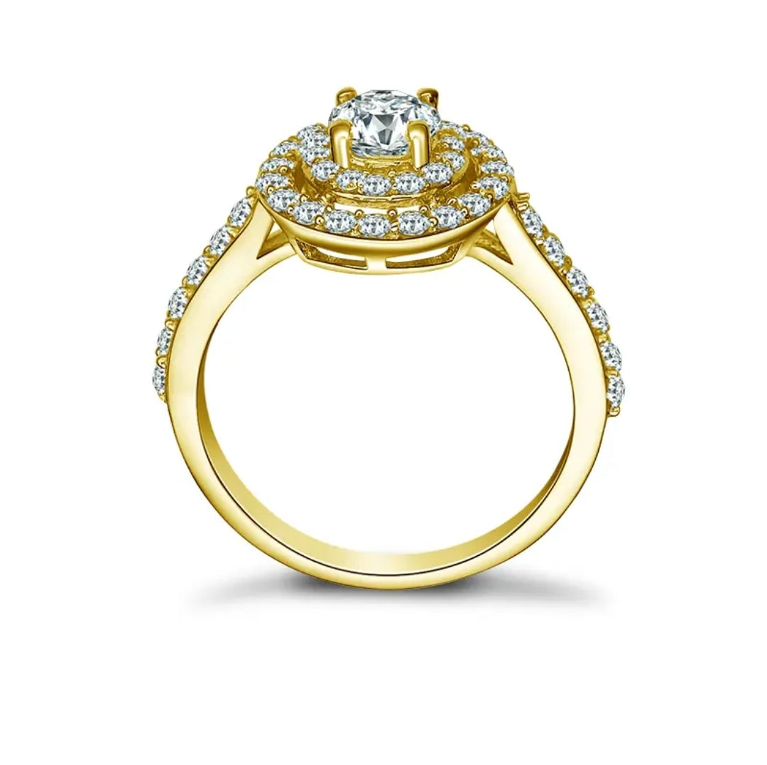 5mm classic moissanite gold ring