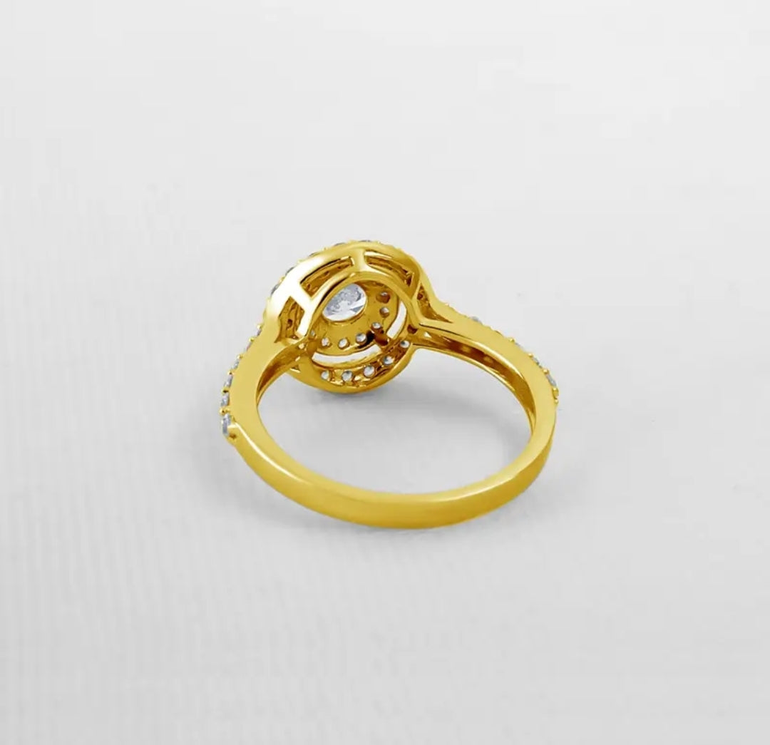 5mm classic moissanite gold ring