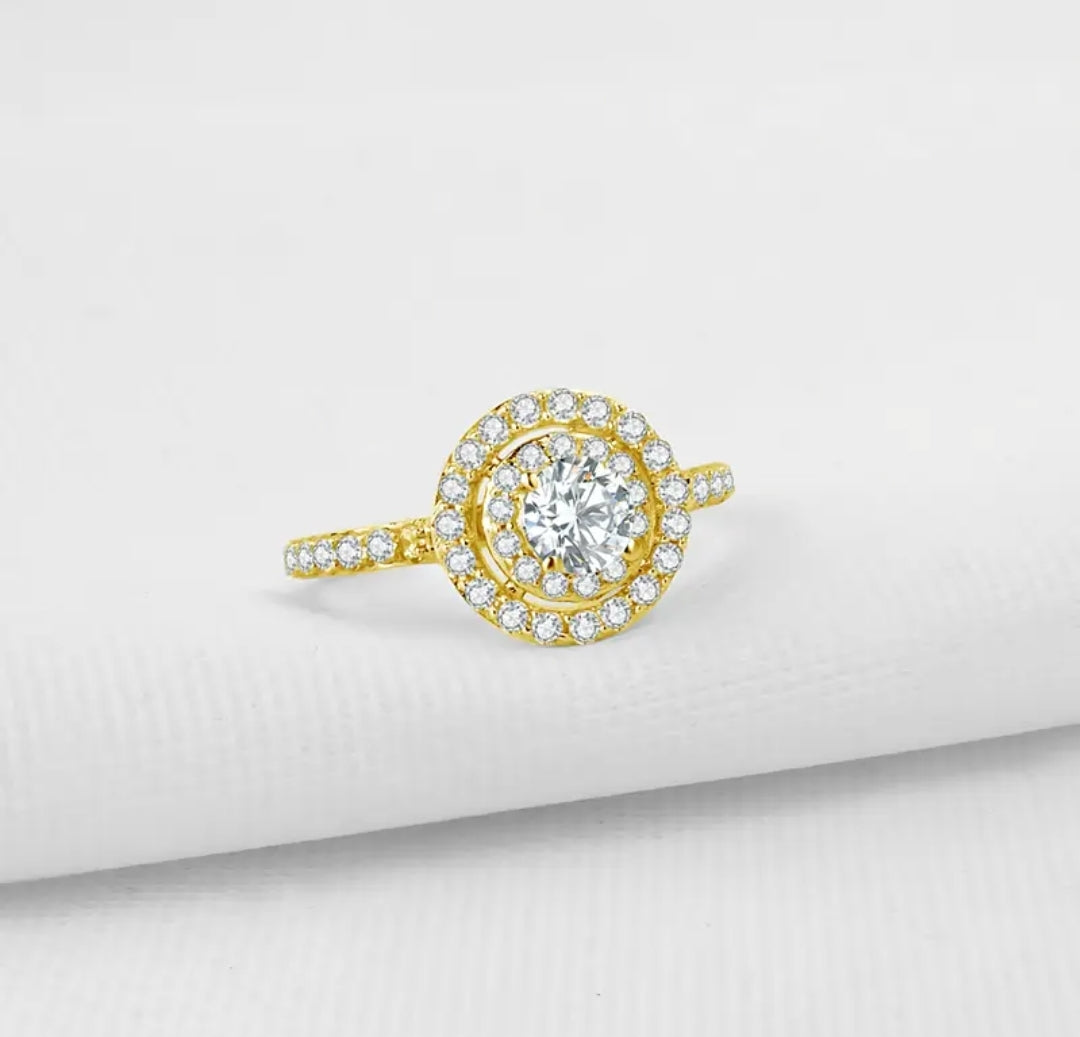 5mm classic moissanite gold ring