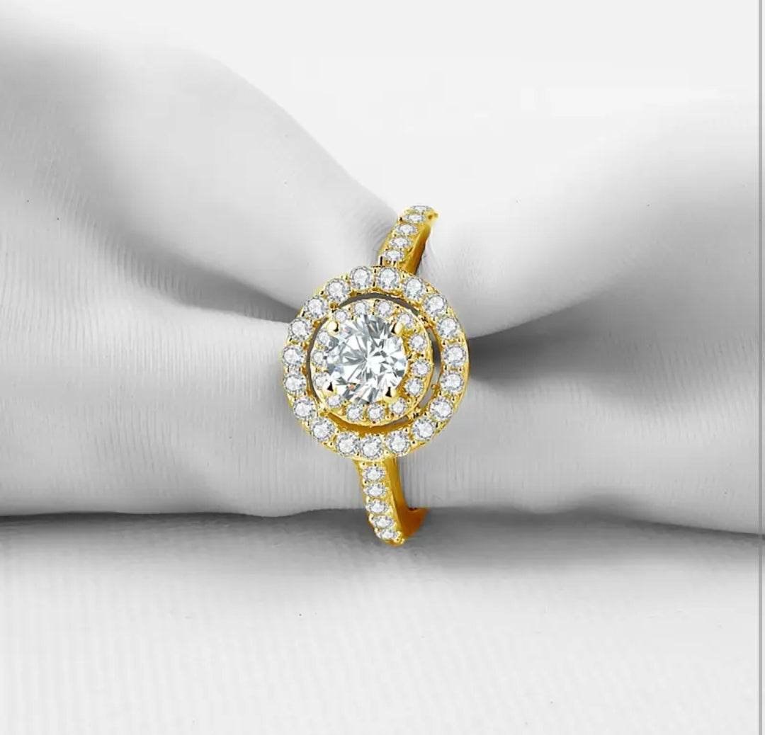 5mm classic moissanite gold ring
