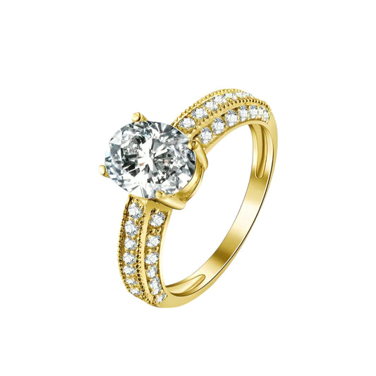 2ct fine moissanite gold ring