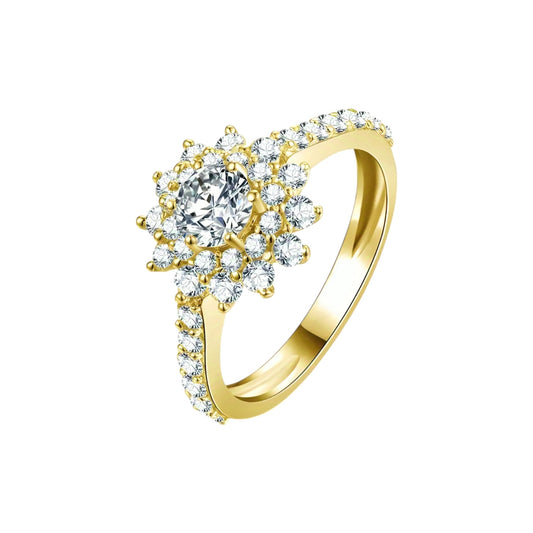 5mm solid gold moissanite ring