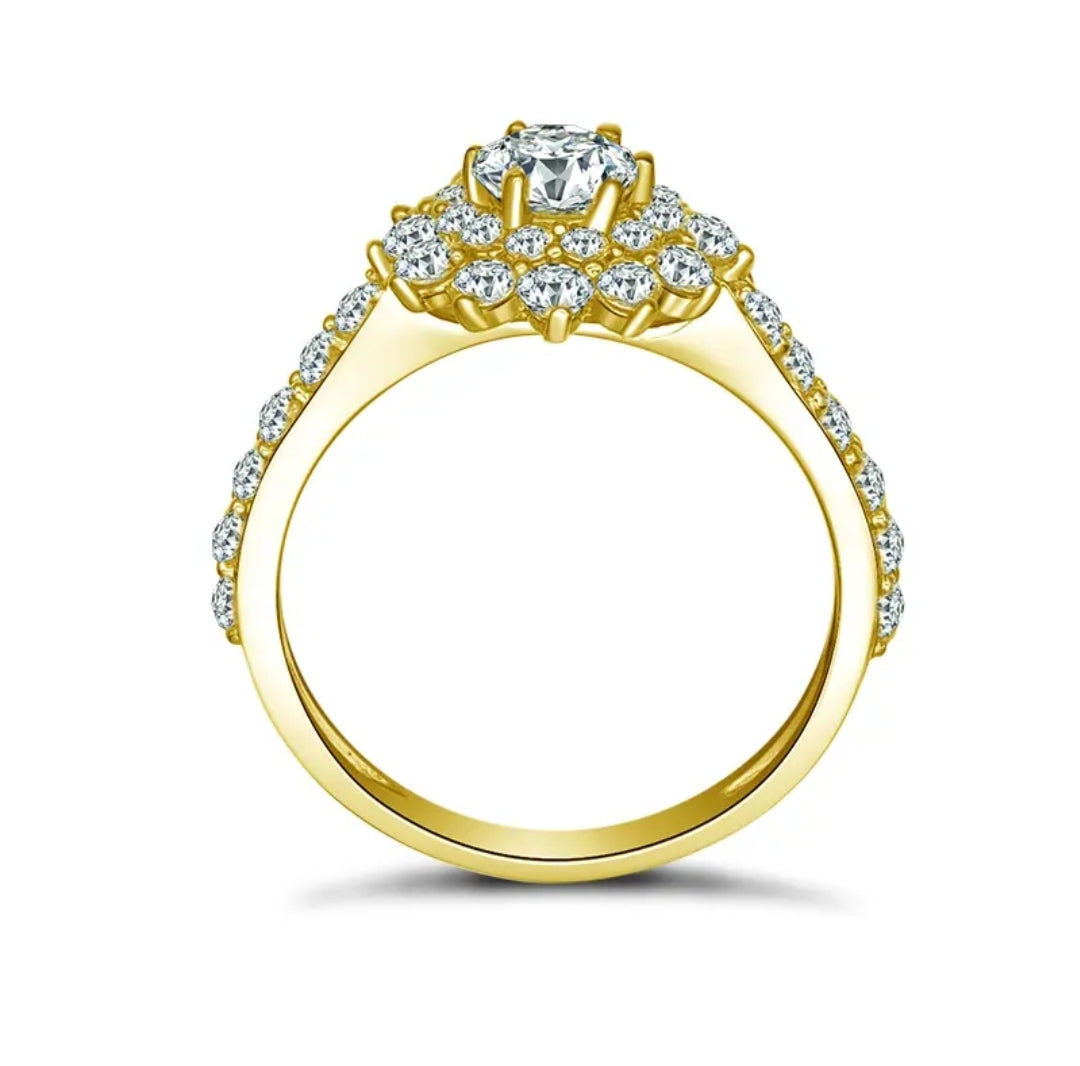 5mm solid gold moissanite ring