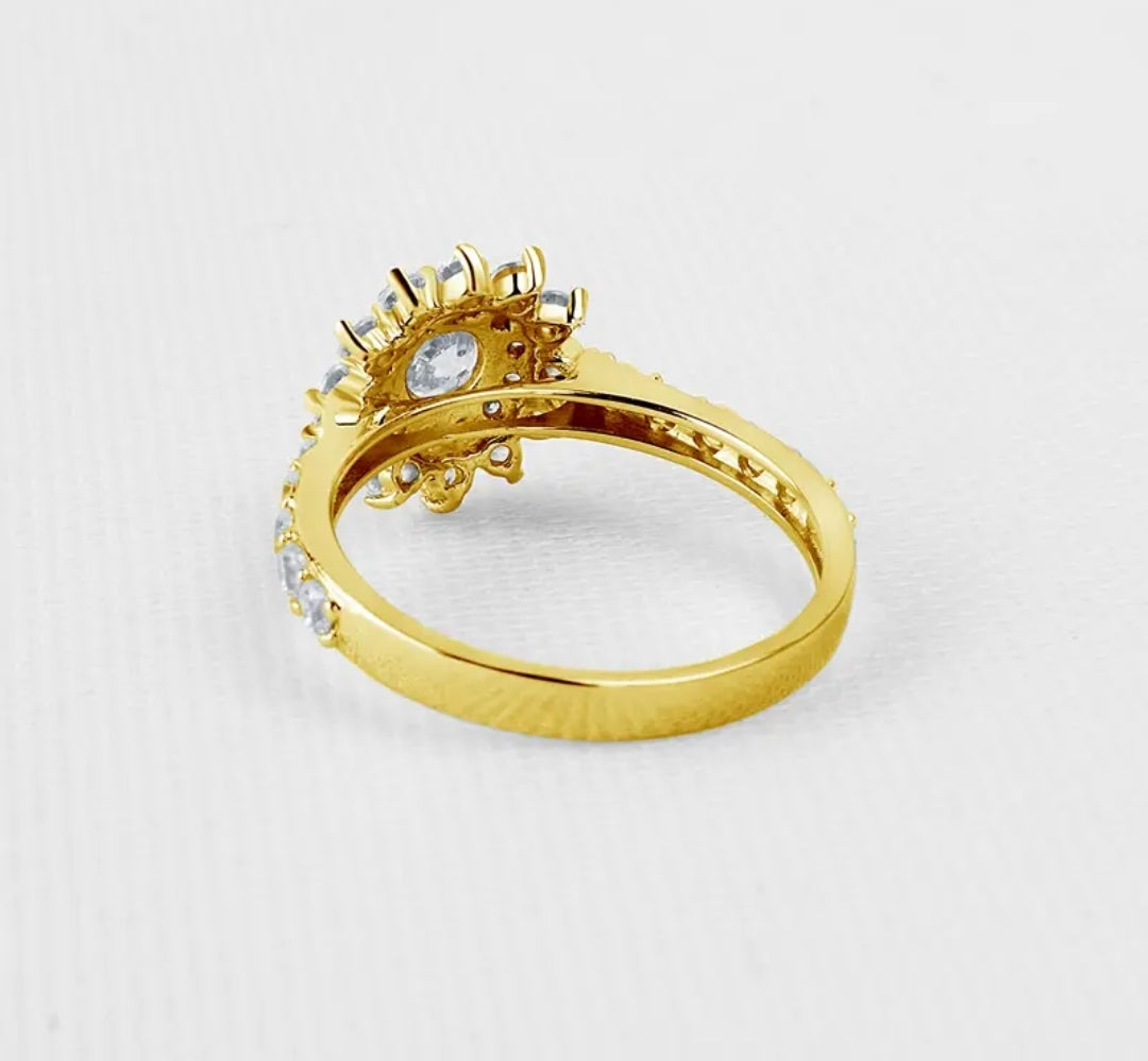 5mm solid gold moissanite ring