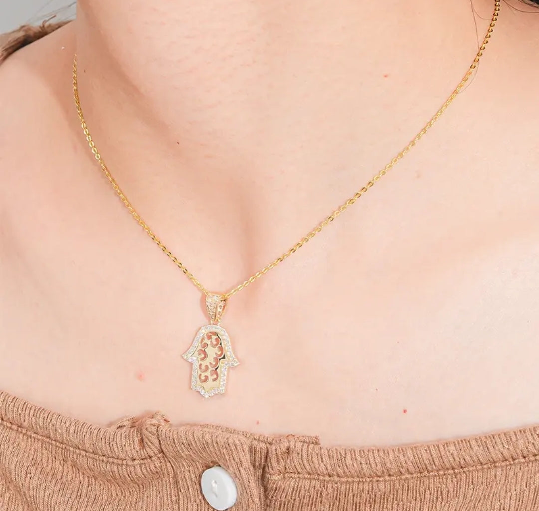 14k solid gold religious necklace