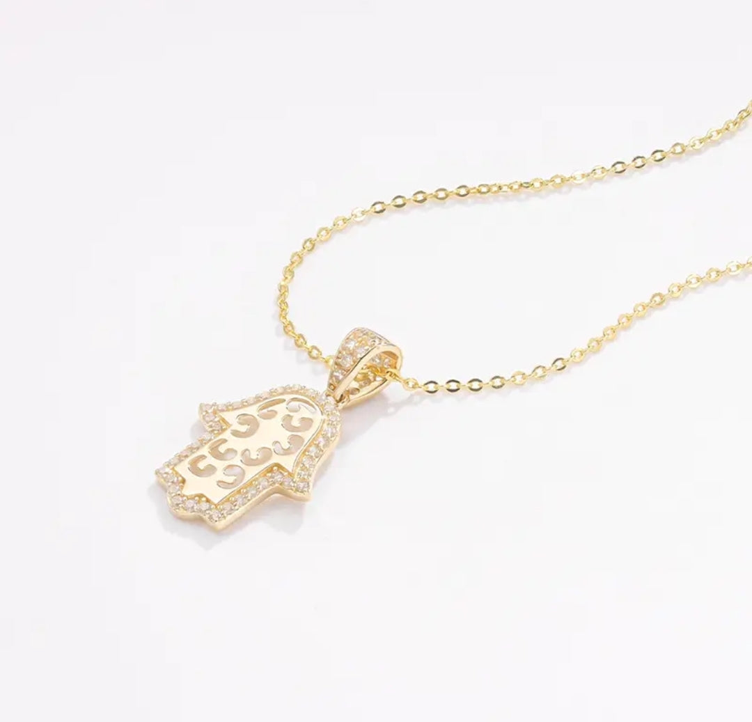 14k solid gold religious necklace