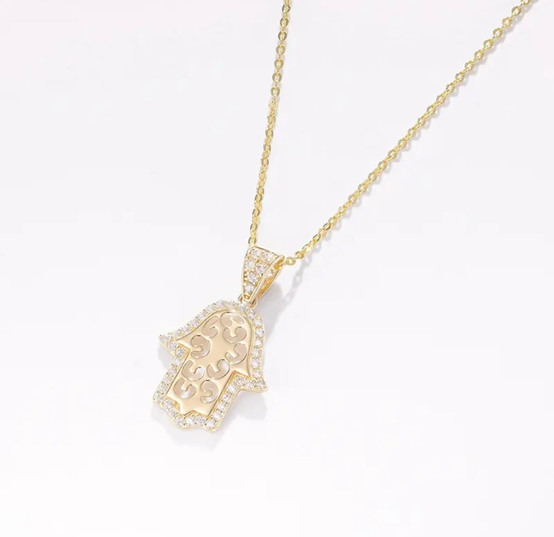 14k solid gold religious necklace