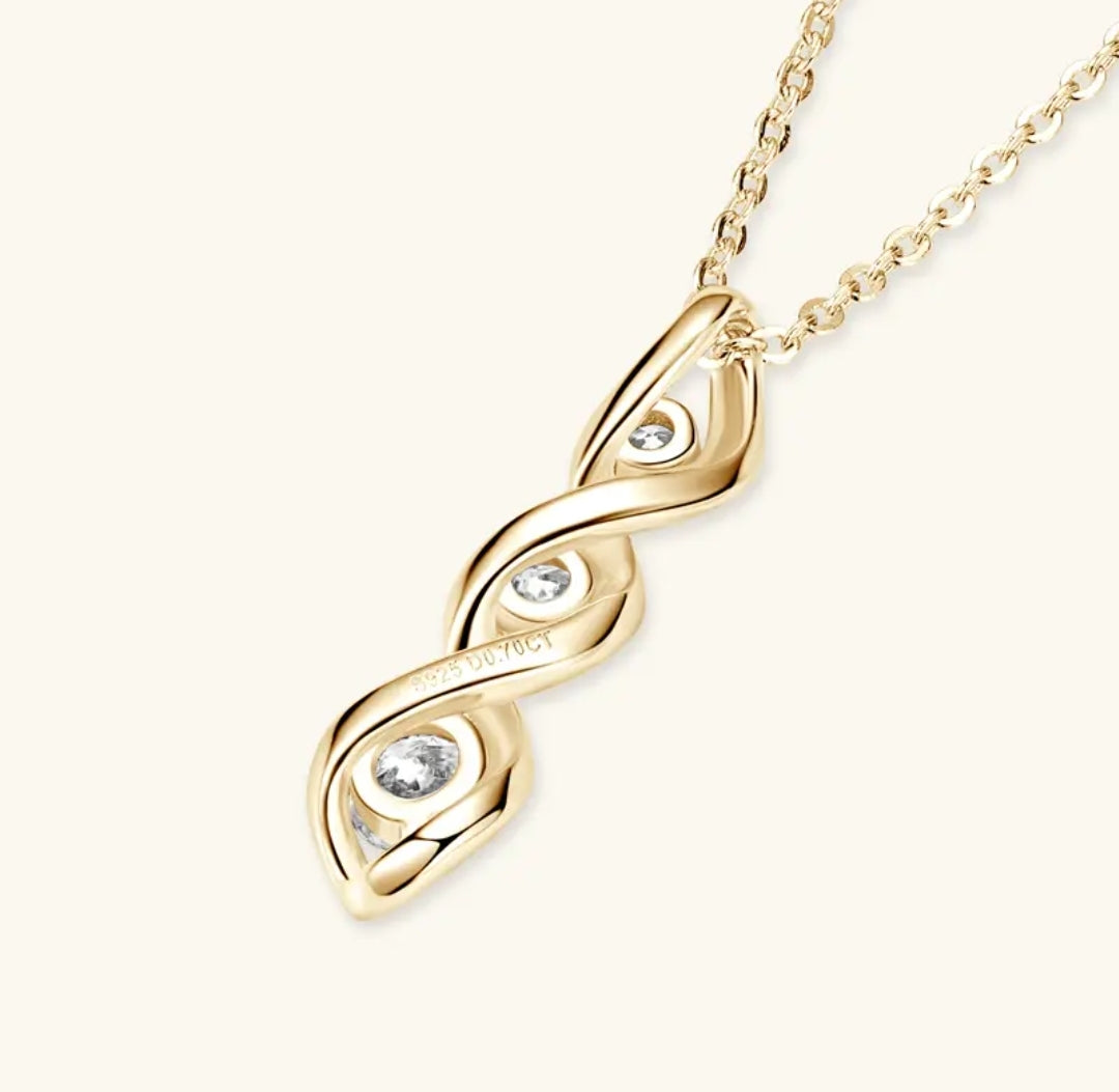 Infinity Moissanite pendant necklace