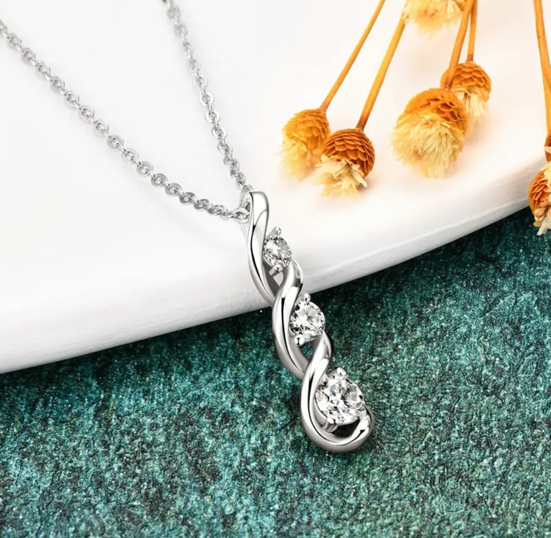 Infinity Moissanite pendant necklace