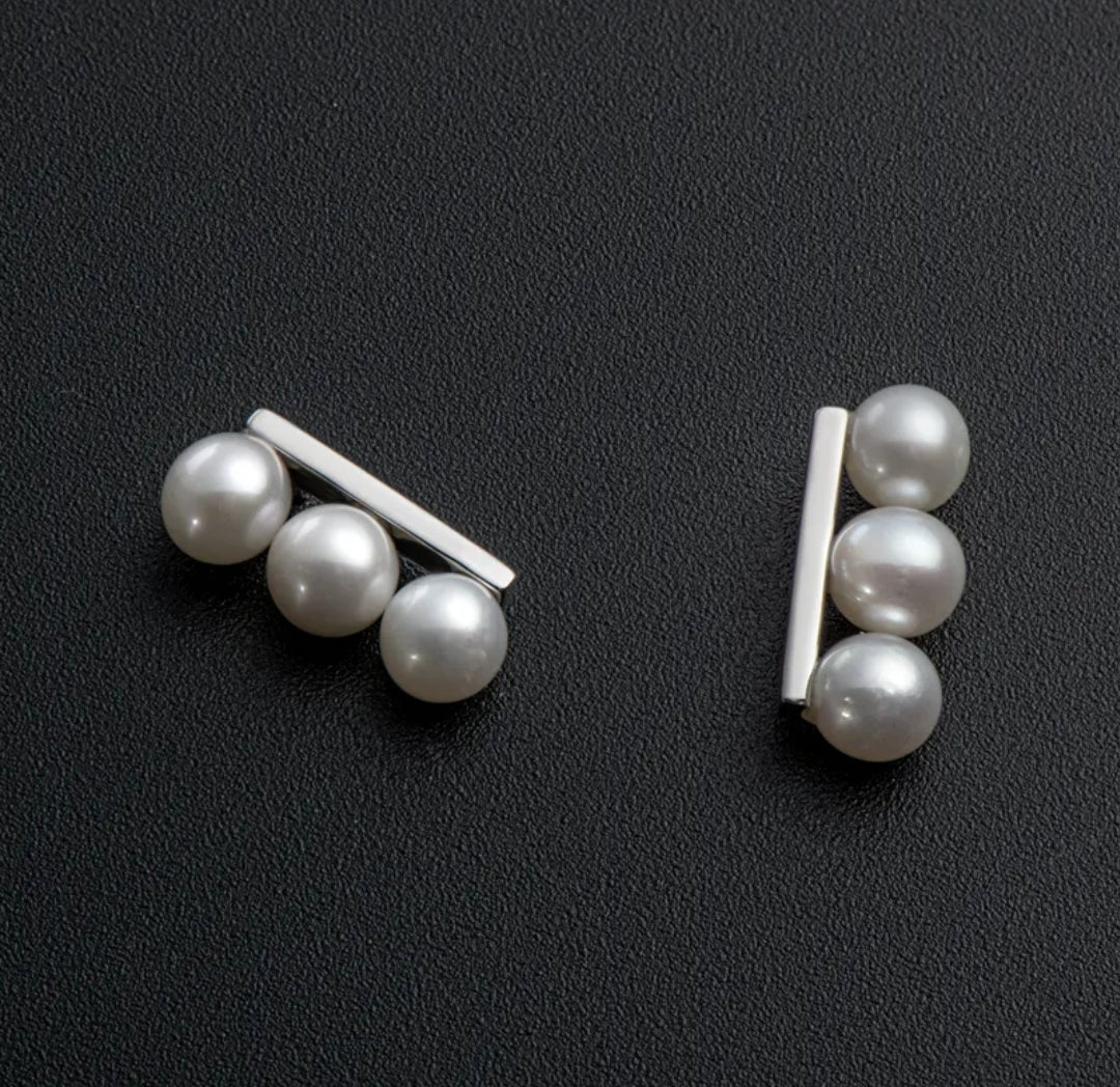 4-4.5mm 6pcs pearl earrings