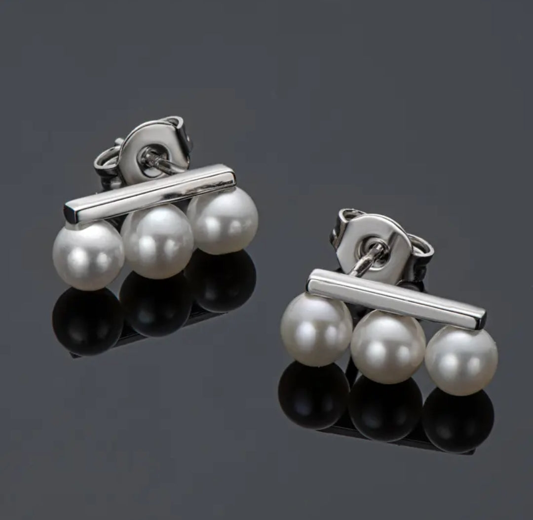4-4.5mm 6pcs pearl earrings