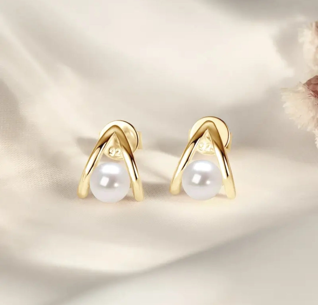 4-5mm freshwater pearl earrings