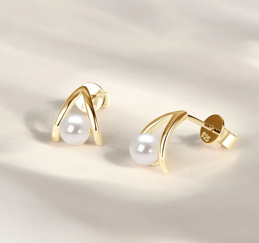 4-5mm freshwater pearl earrings