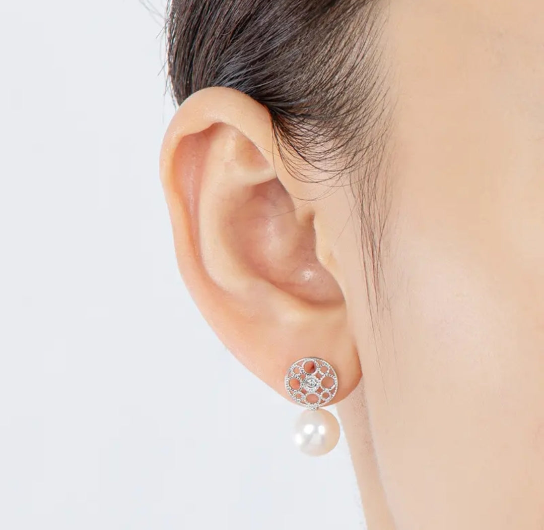 8-9mm unique pearl earrings
