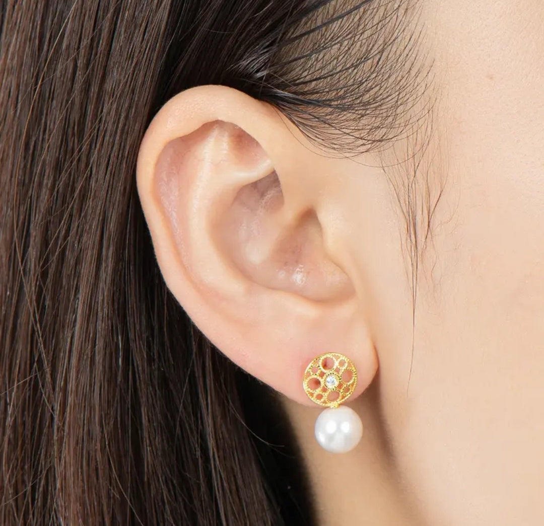 8-9mm unique pearl earrings