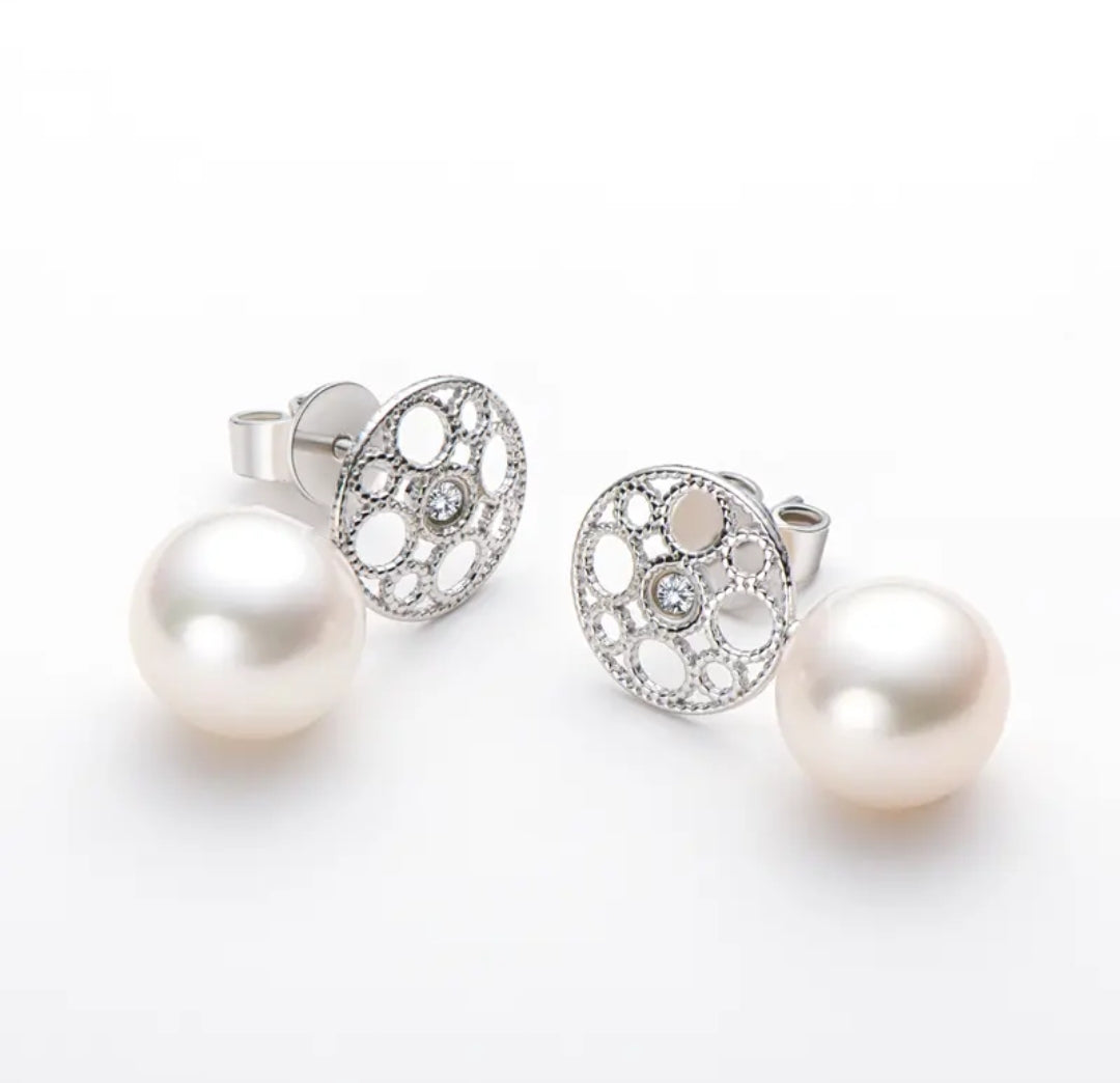 8-9mm unique pearl earrings