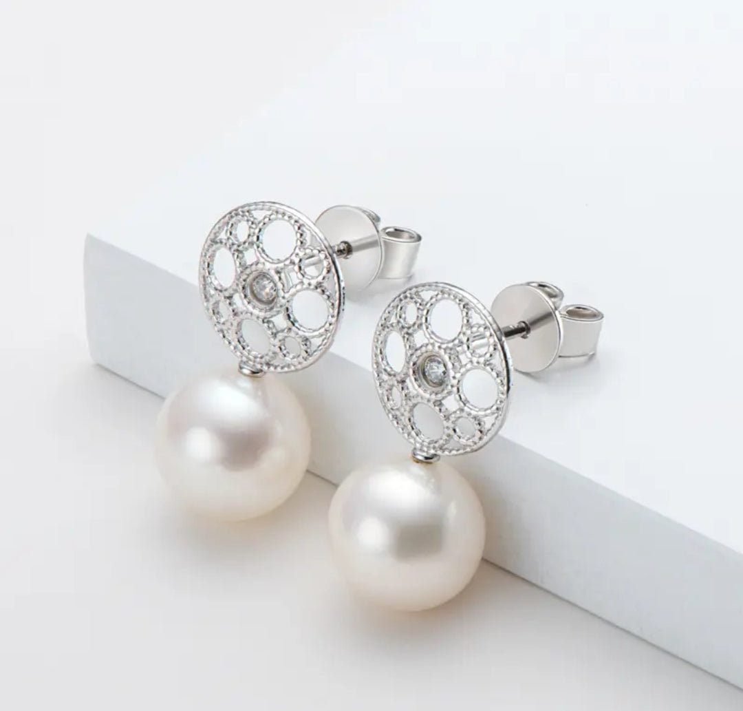 8-9mm unique pearl earrings