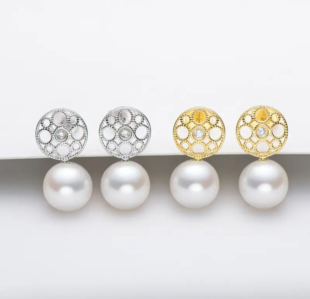 8-9mm unique pearl earrings