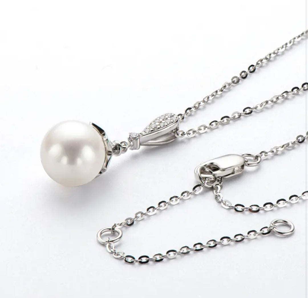 8.5-9mm drop pearl pendant necklace